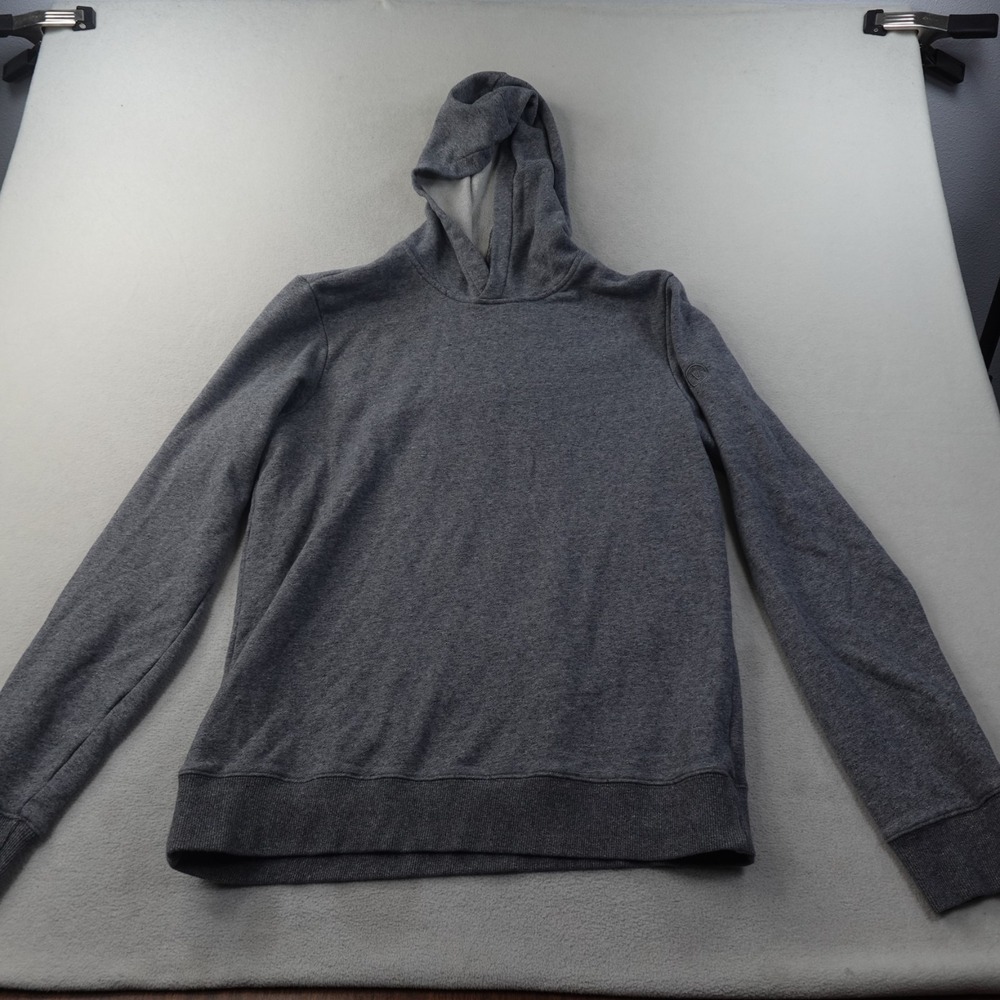Vuori Cypress Hoodie Mens L Heather Gray Pullover Sweatshirt V258 Cotton Blend
